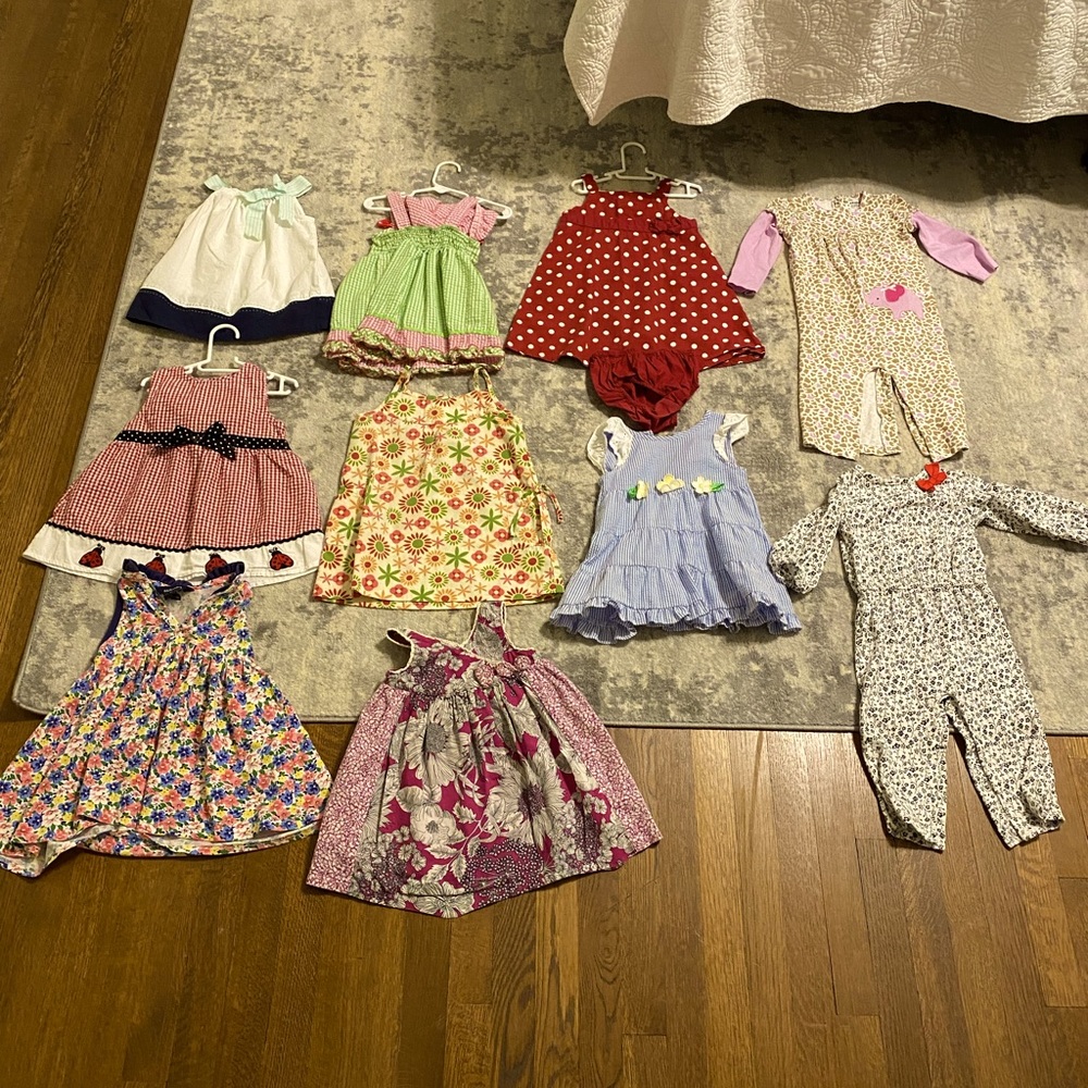 Assortment of 18 month - 2T girl clothing (74 pieces)